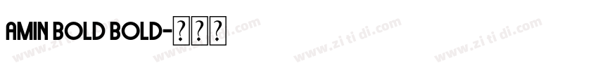 Amin Bold Bold字体转换
